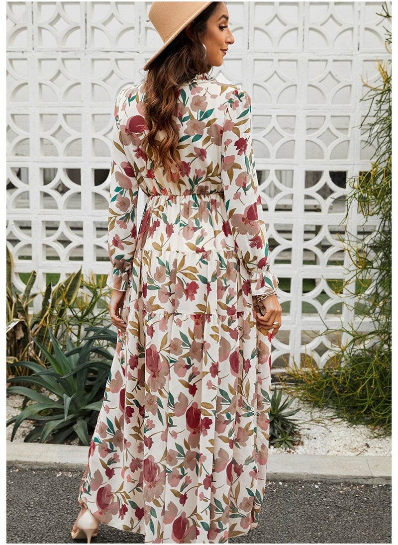 Loquat Floral Long Sleeved Dress  - Image 2