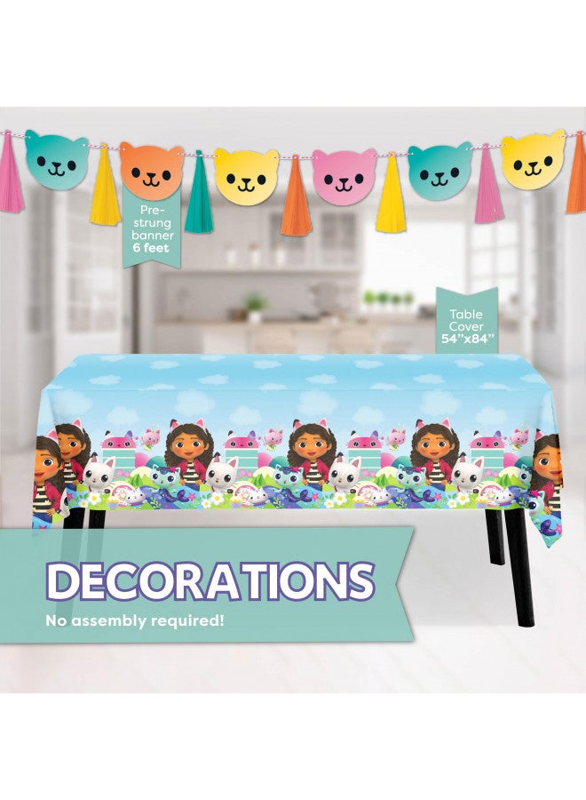 Unique لوازم حفلة جابي الفريدة | لوازم حفلة جابي | لوازم حفلة منزل جابي | مرخصة رسميًا | لافتة، غطاء طاولة، أطباق، مناديل، زر | تكفي 16 ضيفًا - Image 4