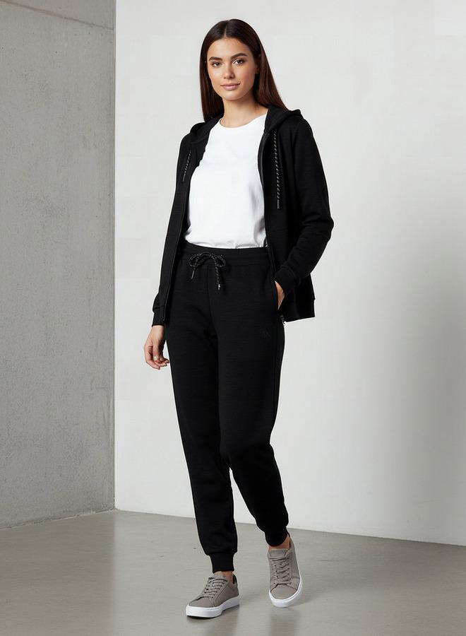 كابا بنطلون رياضي كابا مطرز بشعار بقصة عادية وجيوب - Image 2