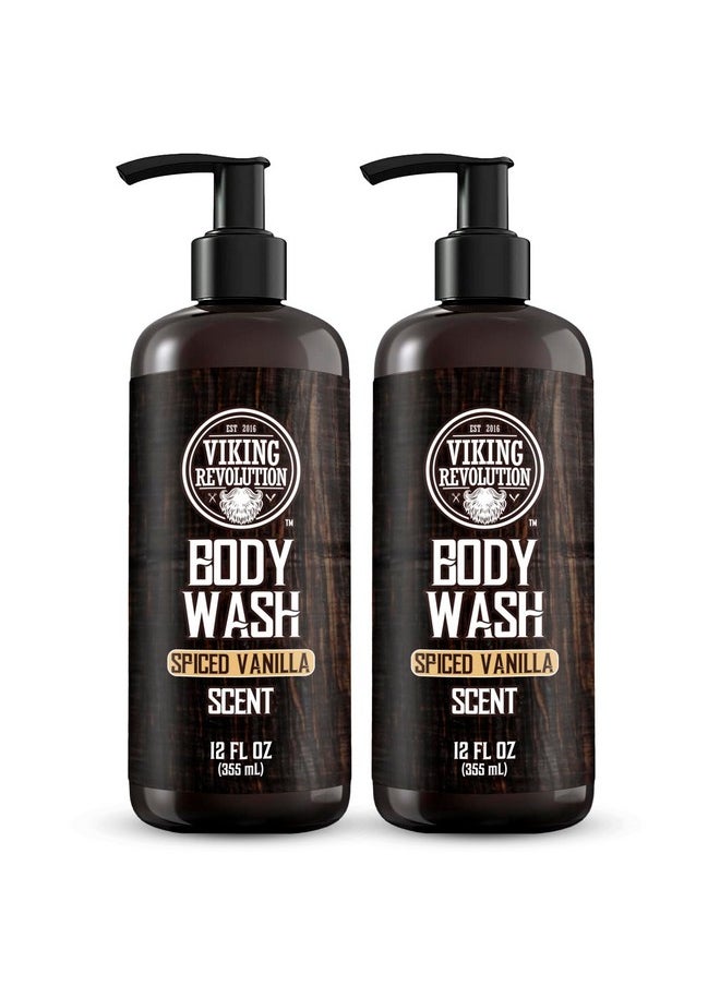 Viking Revolution Men'S Body Washspiced Vanilla Mens Body Washmens Natural Body Wash For Men With Vitamin E And Rosemary Oilshower Gel Body Wash Men (12 Fl Oz Pack Of 2)  - Image 1