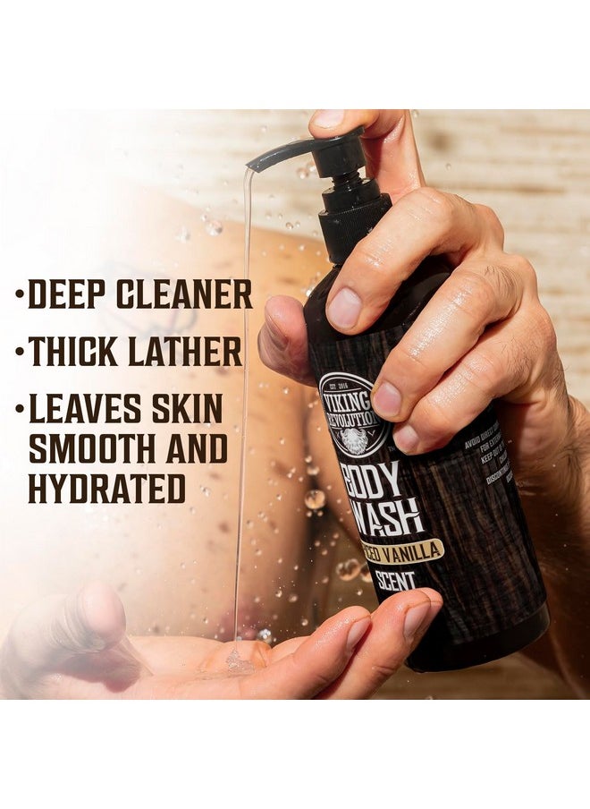 Viking Revolution Men'S Body Washspiced Vanilla Mens Body Washmens Natural Body Wash For Men With Vitamin E And Rosemary Oilshower Gel Body Wash Men (12 Fl Oz Pack Of 2)  - Image 3