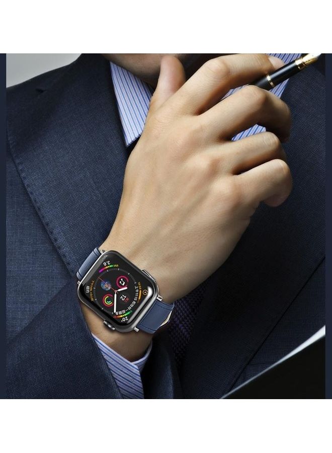 NIBEMINENT Ethnic Replacement Watchband For Apple Watch Series 1/2/3/4/5/6/7/SE 42/44/45mm Blue - Image 5