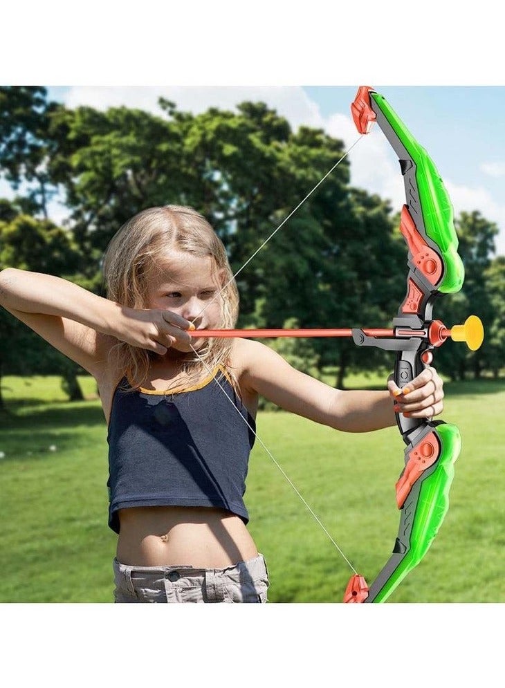 TEMI Kids Bow and Arrow Set, LED Light Up Archery Toy Set with 10 Suction Cup Arrows, Target and Quiver, Indoor and Outdoor Toys for Children Boys Girls  - Image 2