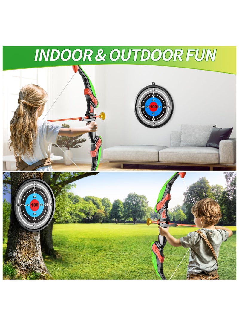 TEMI Kids Bow and Arrow Set, LED Light Up Archery Toy Set with 10 Suction Cup Arrows, Target and Quiver, Indoor and Outdoor Toys for Children Boys Girls  - Image 5