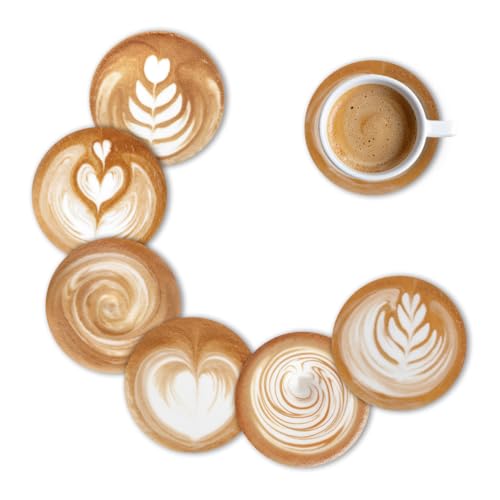 Brizberry® Brizcoast Premium Designer Printed Beautiful Wooden Coasters Fit for Tea Cups, Coffee Mugs and Glasses Design 12 8 (3.5X3.5 Inch) (Set of 6) - Image 1