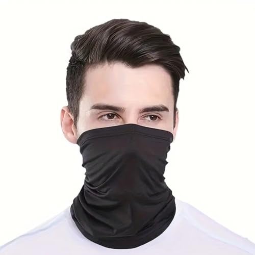 PulGos Bamboo Bandana Unisex, Odour-Free & Breathable, Durable & Multipurpose Bandana, mask for Men face Cover, face mask for Pollution, (Black) - Image 1