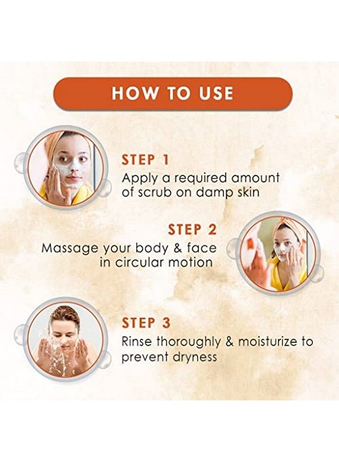 LUSTER Apricot Face & Body Cream Scrub | Made With Apricot Extract | Deep Skin Cleansing Scrub | Face & Body Scrub For Women & Men | All Skin Type | Paraben & Sulfate Free 500 Ml - Image 5