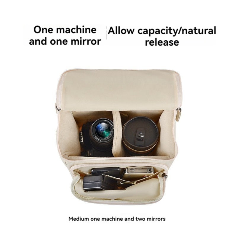 Camera Bag: Coffee Small Spacious Shockproof Interior - Waterproof Fabric Camera Sling Bag for DSLR Photography Gear, Travel, Casual Use - Image 5