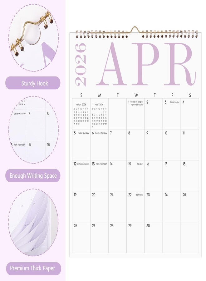 Zuozee Wall Calendar 2026-2027, Aesthetic Large Wall Calendar -14" x 11" - 24 Monthly Calendar Runs from January 2026 Until December 2027, 2026 Calendar for Office, Home and School - Image 2