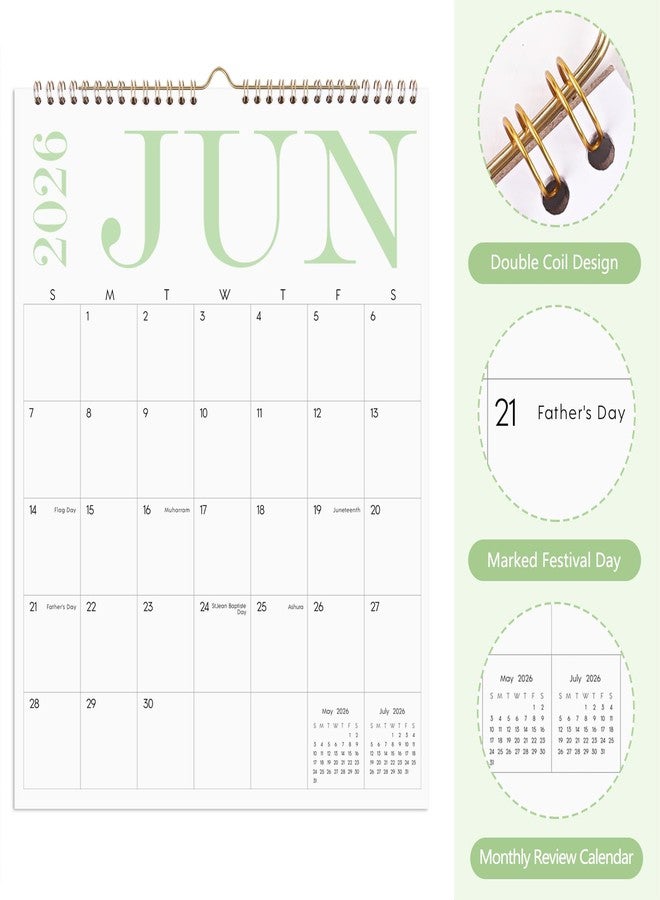 Zuozee Wall Calendar 2026-2027, Aesthetic Large Wall Calendar -14" x 11" - 24 Monthly Calendar Runs from January 2026 Until December 2027, 2026 Calendar for Office, Home and School - Image 3