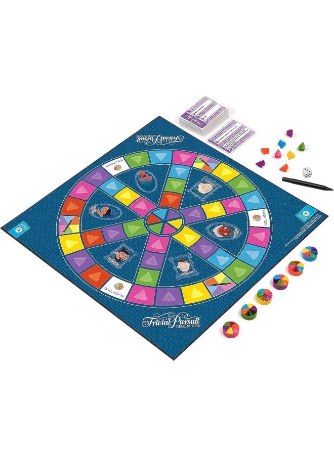 Joy for All - Joy for All Games - Trivial Pursuit Generations - Generational Trivia - Create Personalized Questions - Bigger Easy-to-Read Cards - Fun Multigenerational Trivia Game - Image 1