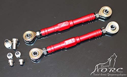GTBRacing CNC Aluminum Front Rear Suspension and Steering Turnbuckle Tie Rod Set for 15 RC Car Losi 5ivet 5T Upgrade Part Red - Image 4
