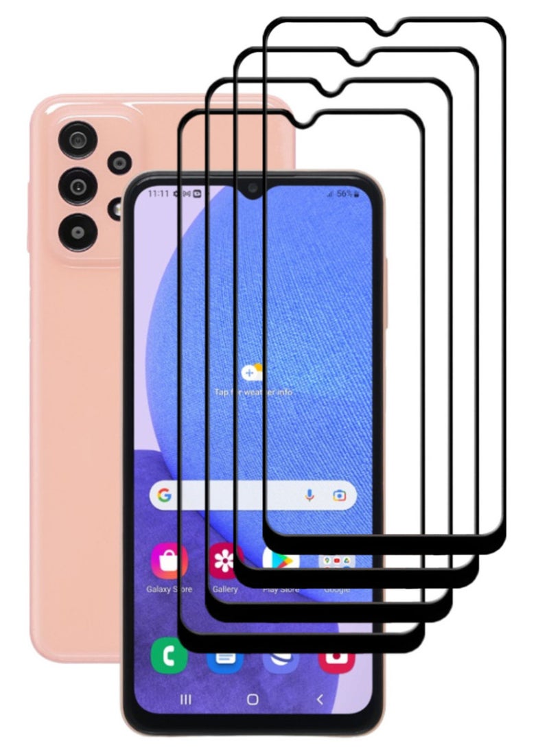 ACLIX 4 Pieces Antistatic ESD Dustproof Premium Quality High Definition Tempered Glass Screen Protector Designed For Samsung Galaxy A23 - Image 1