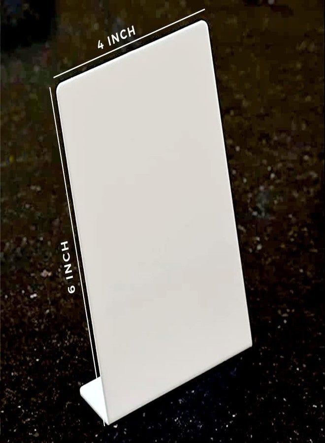 CPI 4 X 6 Inch (A6) x 3PCs White Acrylic QR Bar Code Display Stand, Paper Holder Stand, Perfect for Restaurants, Promotions, Photo Frames FOR BHIM, PHONEPE, GOOGLE Pay Stand (SET OF 3) - Image 3
