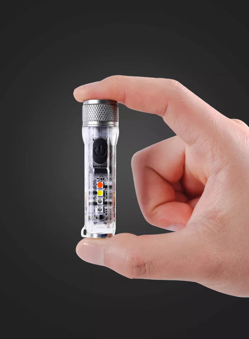 Y&D Mini Rechargeable Keychain Flash Light with UV - Image 1