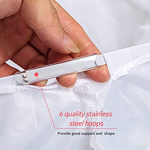 Aakriti 6 Hoop Women's Polyester Skirt Shapewear Petticoat Underskirt for Wedding Dress Shapewear Undergarments Petticoat, Bridal Ethnic Wear Dress Ball Gown Shape Wear Dress Crinoline Shaper White - Image 5