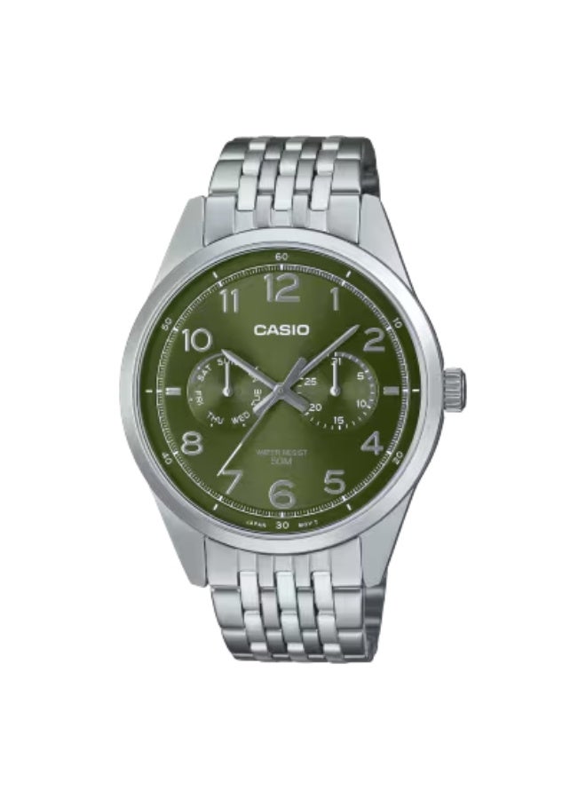 ساعة يد رجالية من الستانلس ستيل بعقارب -- - . مم