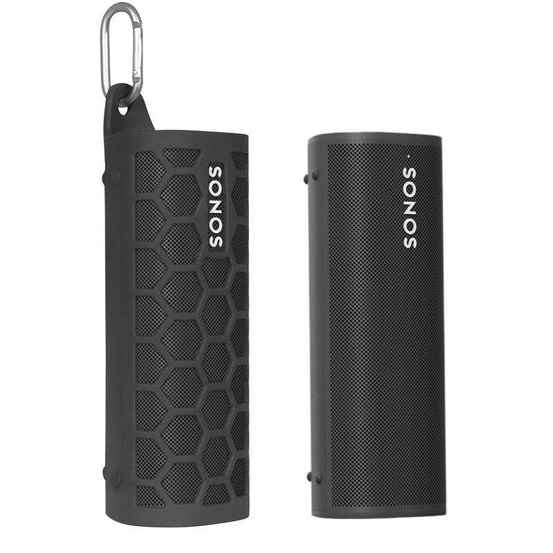 Seracle Zaracle Flexible Carrying Case Protect Pouch Sleeve Protector Cover Travelling Case for Sonos Roam 2 / Sonos Roam Wireless Portable Bluetooth Speaker (Black) - Image 3
