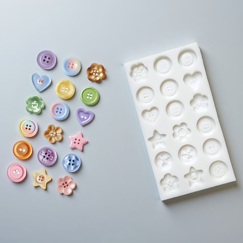 Button Shaped Baking Mold Non Stick Reusable for Cake Candy Fondant - Image 2
