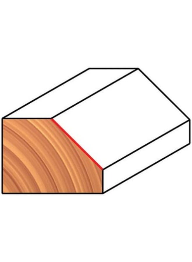 freud Freud Chamfer Bit with Perma-Shield Coating for Multiple-Sided Projects, Joinery, and Easing Edges- 2 Cutters, 12000 RPM, 45° Angle, 2-1/2" Dia., 2-7/8" Length - 40-118  - Image 2