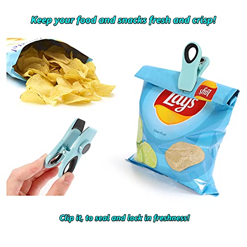 Ecurfu 12 Pack Chip Clips, Magnetic Bag Clips with Airtight Seal for Chips, Bread, Snacks, Fridge Organizer Kitchen Storage Clips Multicolor - Image 4