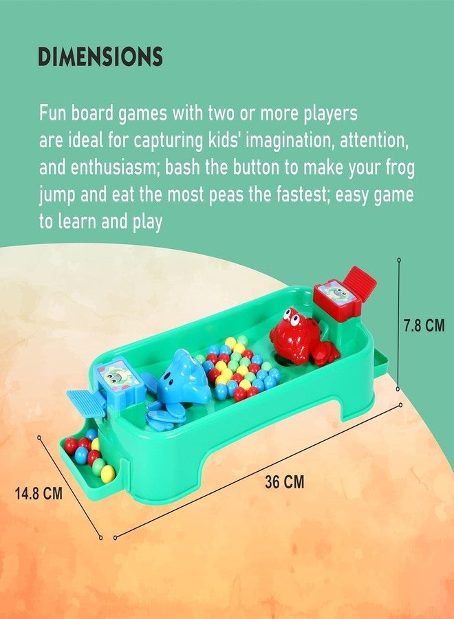 VENTUREBELL Hungry Hippo Ball Game, Interactive Table Top Game with Colorful Marbles, Hungry Frog Game for Kids 2 Player Game - Image 3