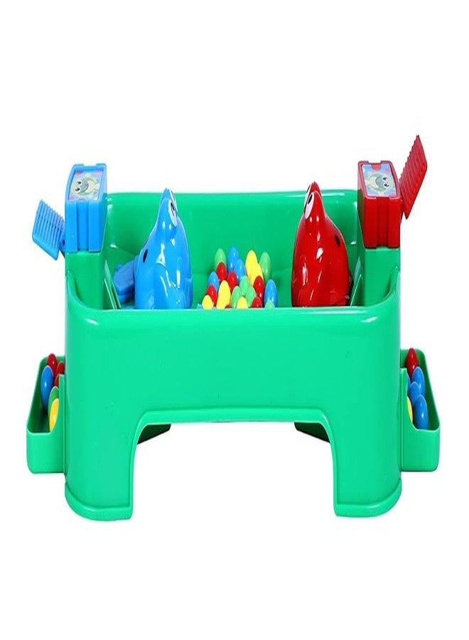 VENTUREBELL Hungry Hippo Ball Game, Interactive Table Top Game with Colorful Marbles, Hungry Frog Game for Kids 2 Player Game - Image 4