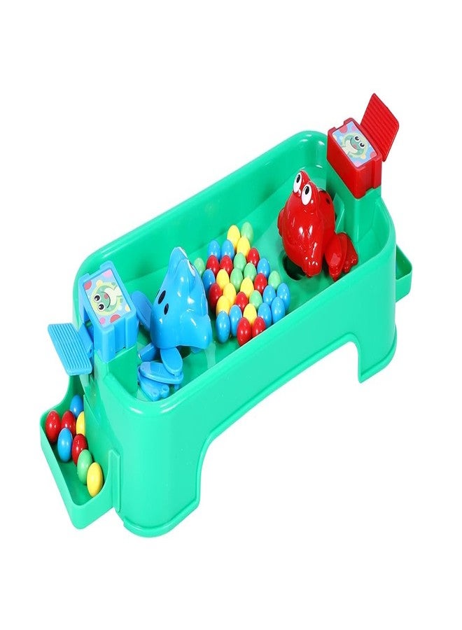 VENTUREBELL Hungry Hippo Ball Game, Interactive Table Top Game with Colorful Marbles, Hungry Frog Game for Kids 2 Player Game - Image 1