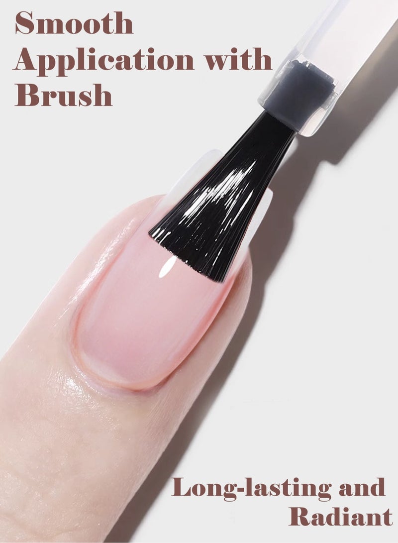 Novo Gel Top Coat, Large Capacity Glossy No Wipe Gel, UV & LED Cured Soak-Off Long-Lasting Clear Nail Polish for Home & Nail Salon 15ml - Image 3
