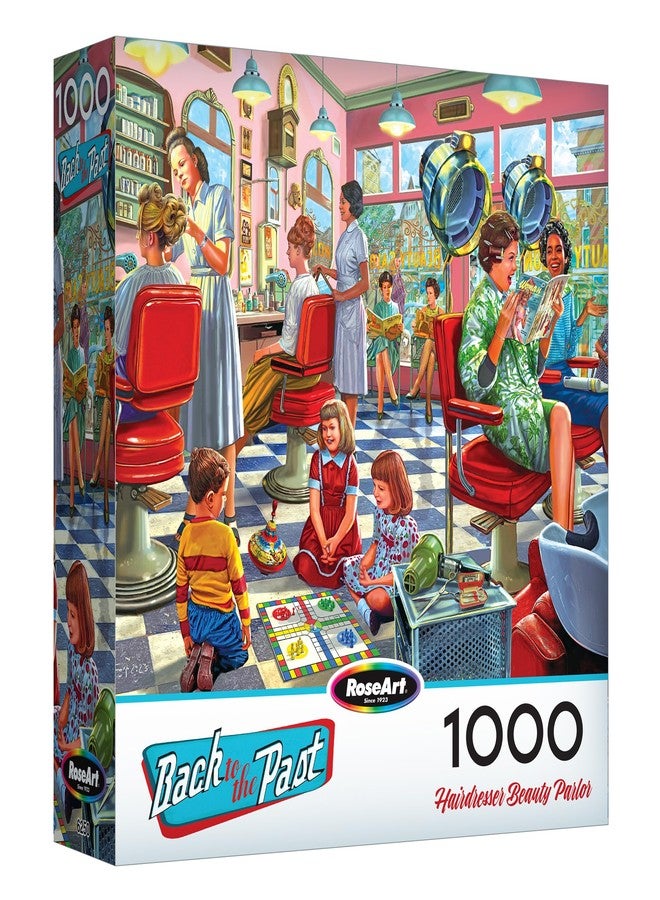 RoseArt - Back to the Past - Hairdresser Beauty Parlor 1000 Piece Jigsaw Puzzle - Retro Vintage Puzzle for Adults - Finished Size 26.625 x 19.25 Made in USA - Image 2