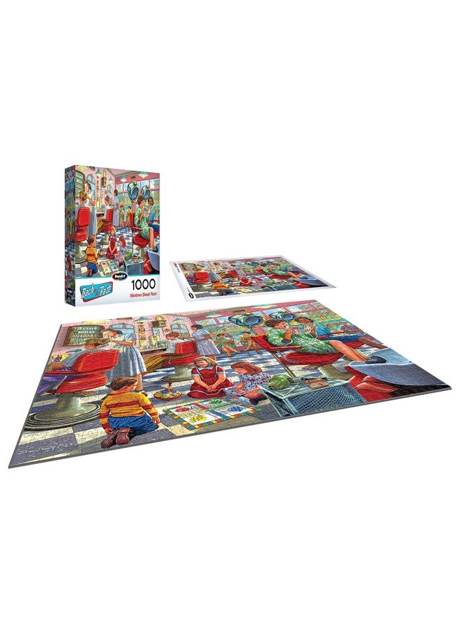 RoseArt - Back to the Past - Hairdresser Beauty Parlor 1000 Piece Jigsaw Puzzle - Retro Vintage Puzzle for Adults - Finished Size 26.625 x 19.25 Made in USA - Image 3