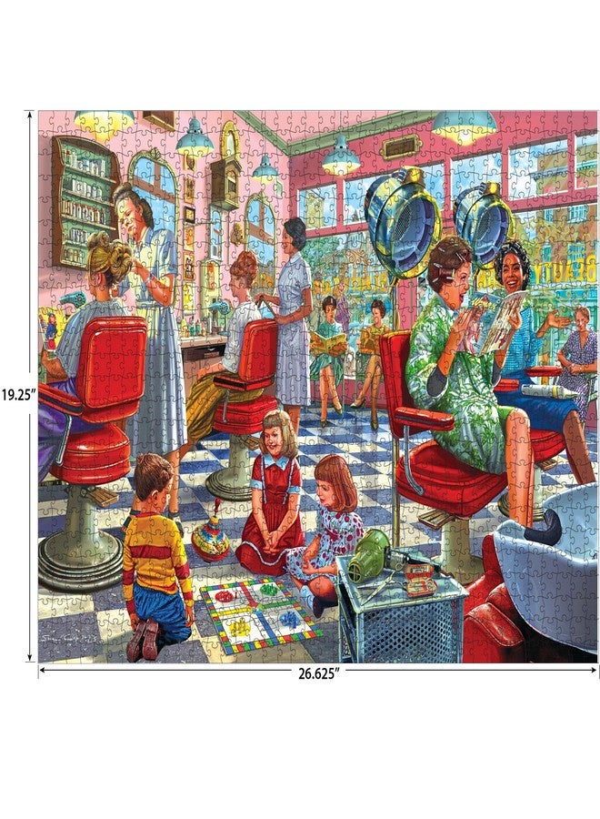 RoseArt - Back to the Past - Hairdresser Beauty Parlor 1000 Piece Jigsaw Puzzle - Retro Vintage Puzzle for Adults - Finished Size 26.625 x 19.25 Made in USA - Image 5