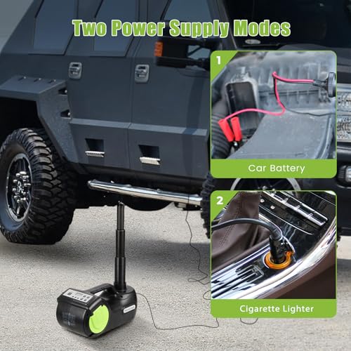 Anbull Electric Car Jack Kit 5 Ton,Hydraulic Car Jack Lift DC12V with Electric Impact Wrench & Inflator for SUV MPV Sedan Truck Tire Change & Garage Repair（Lifting Range 6.1-21.7 inch） - Image 3