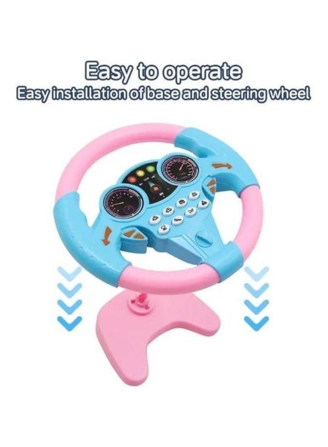 Interactive Steering Wheel Toy for Toddlers, Educational Driving Game with Sounds & Lights - Image 3