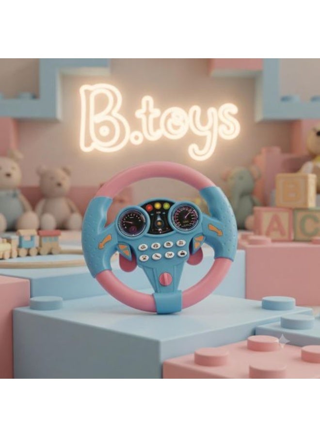 Interactive Steering Wheel Toy for Toddlers, Educational Driving Game with Sounds & Lights - Image 1