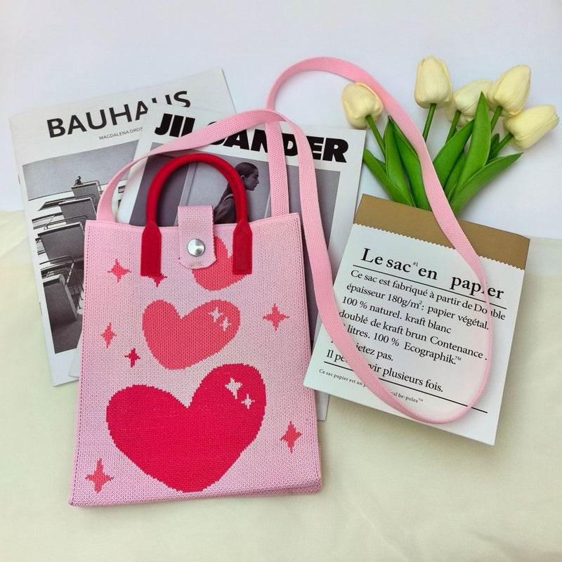 2025 New High-End Shoulder Bag Women's Crossbody Casual Bag Fly Knitted Trendy Matchinging Spring Mobile Phone Bag - Image 1