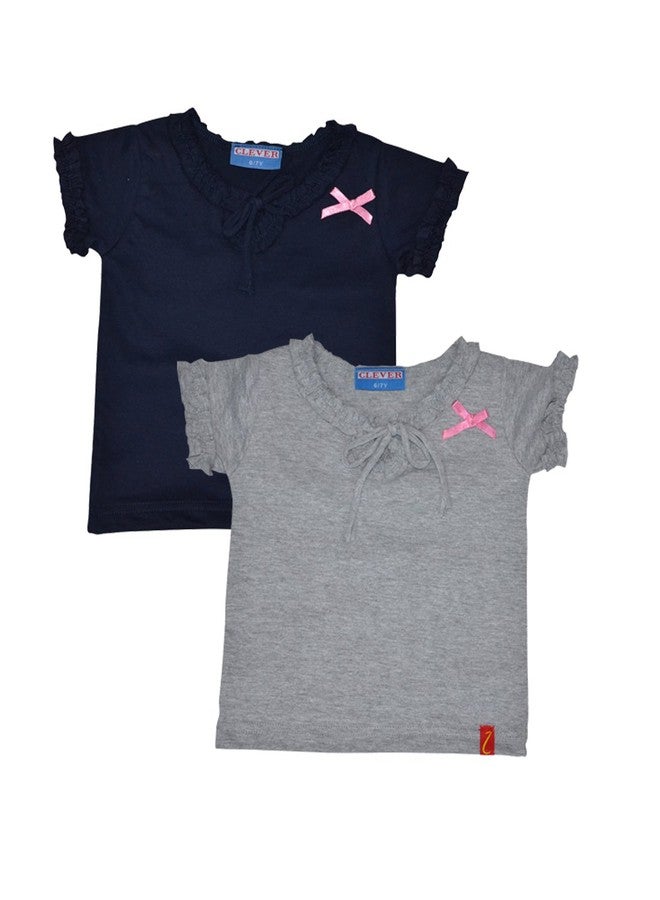 Clever Baby Girl's Tshirt (18-24 Months) Pack of 2 - Image 1