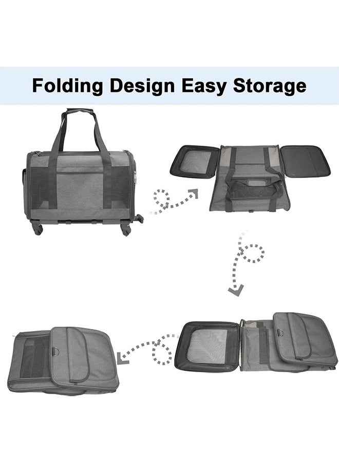 Pet Carrier,Wheeled Bag for Cats,Removable Wheels,Roomy,Foldable,Breathable,Suitable for Car Seats/Pet Hospitals - pzsku/ZF3A6CAE7A7BAB7656EA6Z/45/_/1721906152/733aeccf-3381-4f23-aacf-5cf19571aa86