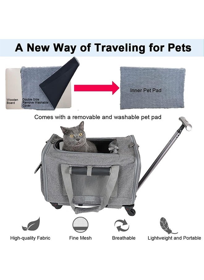 Pet Carrier,Wheeled Bag for Cats,Removable Wheels,Roomy,Foldable,Breathable,Suitable for Car Seats/Pet Hospitals - pzsku/ZF3A6CAE7A7BAB7656EA6Z/45/_/1721906582/be405f03-eec8-4cb1-8b8c-6a14a3f35504