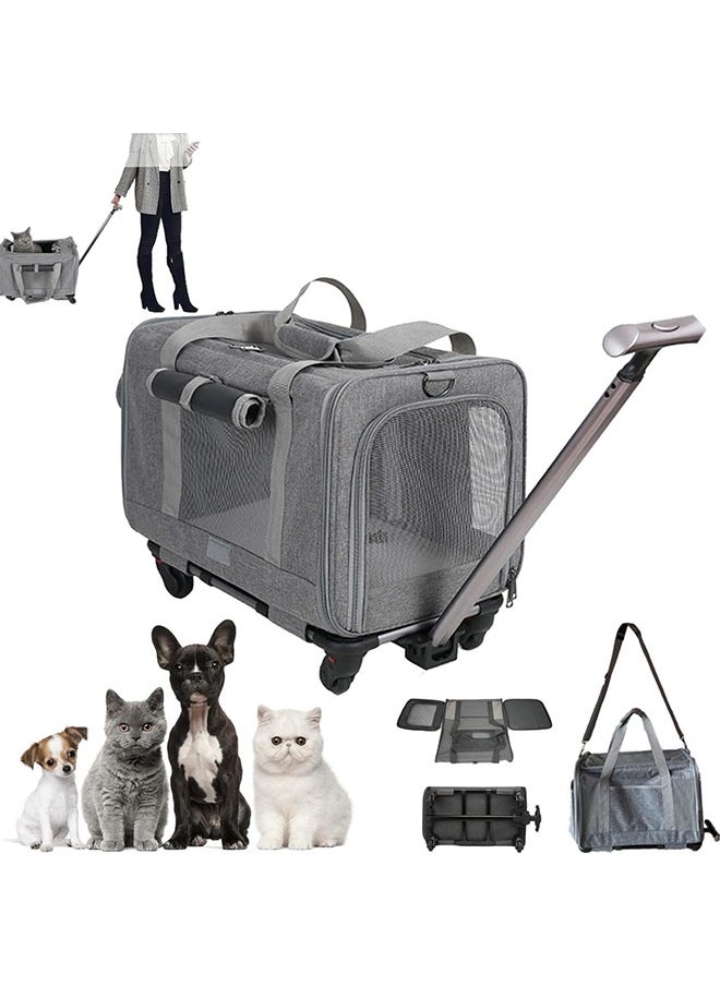 Pet Carrier,Wheeled Bag for Cats,Removable Wheels,Roomy,Foldable,Breathable,Suitable for Car Seats/Pet Hospitals - pzsku/ZF3A6CAE7A7BAB7656EA6Z/45/_/1721906582/f8dcfea6-babe-4fd0-b5b9-84768aba4444