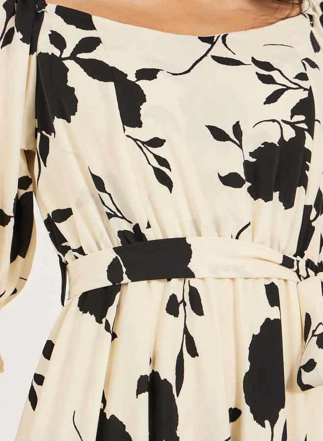 Styli Floral Print Maxi Dress
