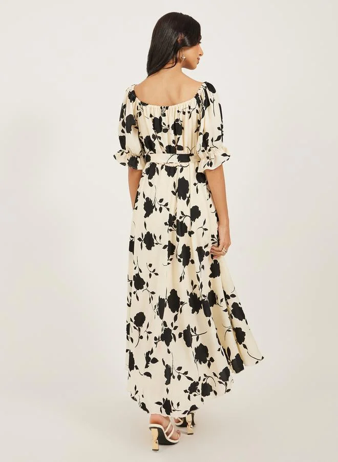 Styli Floral Print Maxi Dress
