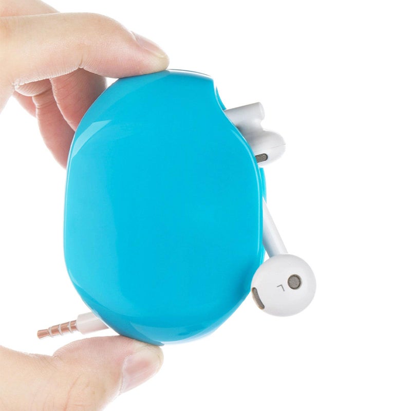 Blue Portable Travel Cord Storage Box For Multiple Device Cables - Image 3
