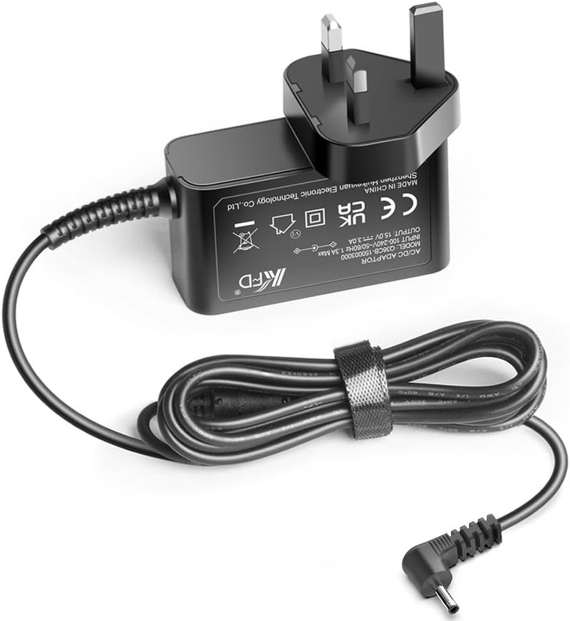 KFD 15V UK Mains 3 Pin Plug Charger for Anker NEBULA Capsule Max Mini Projector D2423 D2423111 AK-D2423111 AKD2423111 200 ANSI Lumen Portable Movie Mini Projector Power Supply AC/DC Adapter Cable - Image 1