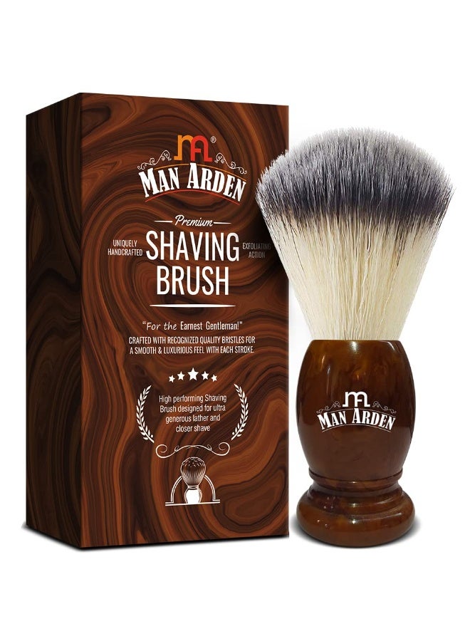 مان أردين فرشاة حلاقة فاخرة من مان آردن بلمسة نهائية عتيقة، بشعيرات فائقة النعومة والامتصاص، ومقبض طويل | خالية من القسوة | لحلاقة ناعمة - Image 1