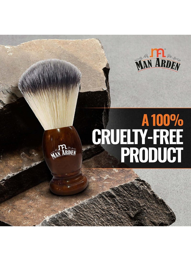مان أردين فرشاة حلاقة فاخرة من مان آردن بلمسة نهائية عتيقة، بشعيرات فائقة النعومة والامتصاص، ومقبض طويل | خالية من القسوة | لحلاقة ناعمة - Image 5