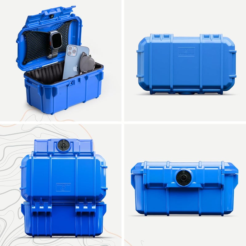 EVERGREEN 58 Waterproof Dry Box Protective Case - Travel Safe/Mil Spec/USA Made - for Cameras, Lenses, Phones, Pistols, First Aid, Boating, Water Sports, Tacklebox, Ammo Can, Deck Boxes (Blue) - Image 2