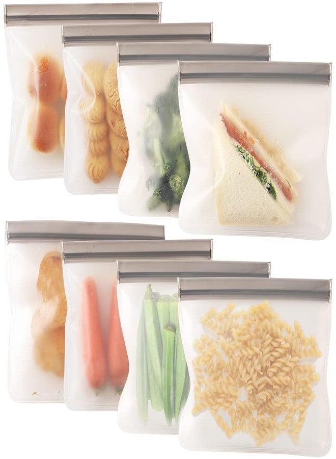 Cozihom Reusable Ziplock Bags, Food Storage Bags, Leakproof Reusable Quart Bags for Marinate Meats, Fruit, Snack, Home Organization, Eco-Friendly, Pack of 8 - Image 1