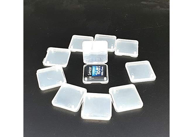 Hanumex 10-Pack SD/SDHC Memory Card Case – Hard Plastic Transparent Storage Box for Secure Protection - Image 1