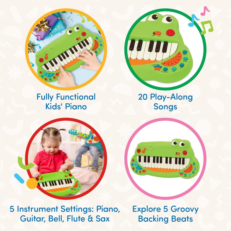 Battat - Toddler Musical Instrument - Animal Keyboard Piano With 5 Settings - Crocodile Piano - 2 Years+ - Image 5